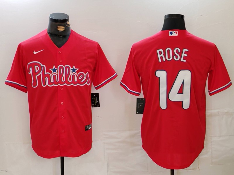 Men's Philadelphia Phillies Pete Rose #14 Red Limited Jersey
